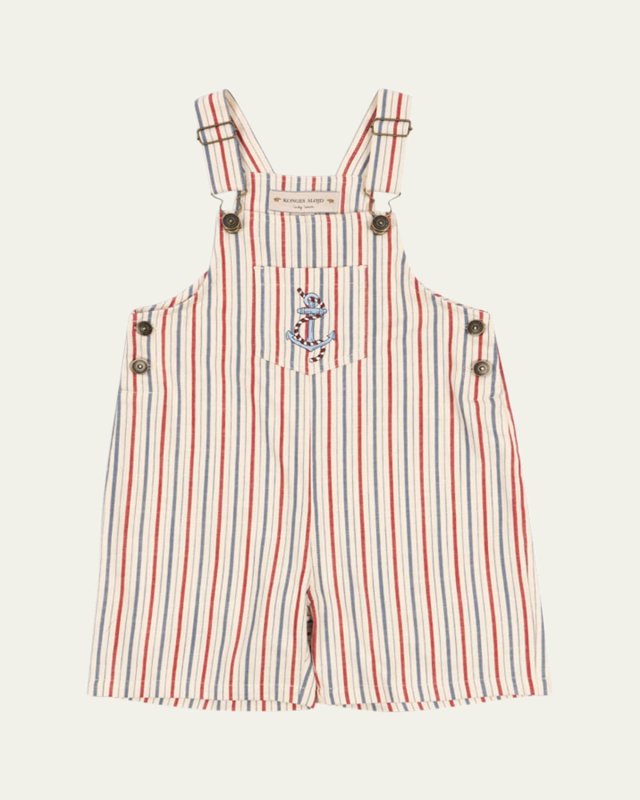 Boy's Marlon Striped Overalls, Size 18M-6